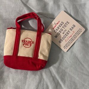 Trader Joe's Canvas Micro Tote Bag